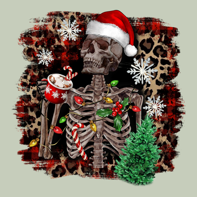 Skeleton With Coffee Cup Christmas Ladies Tee by NancyCooperArtShop | Teevron