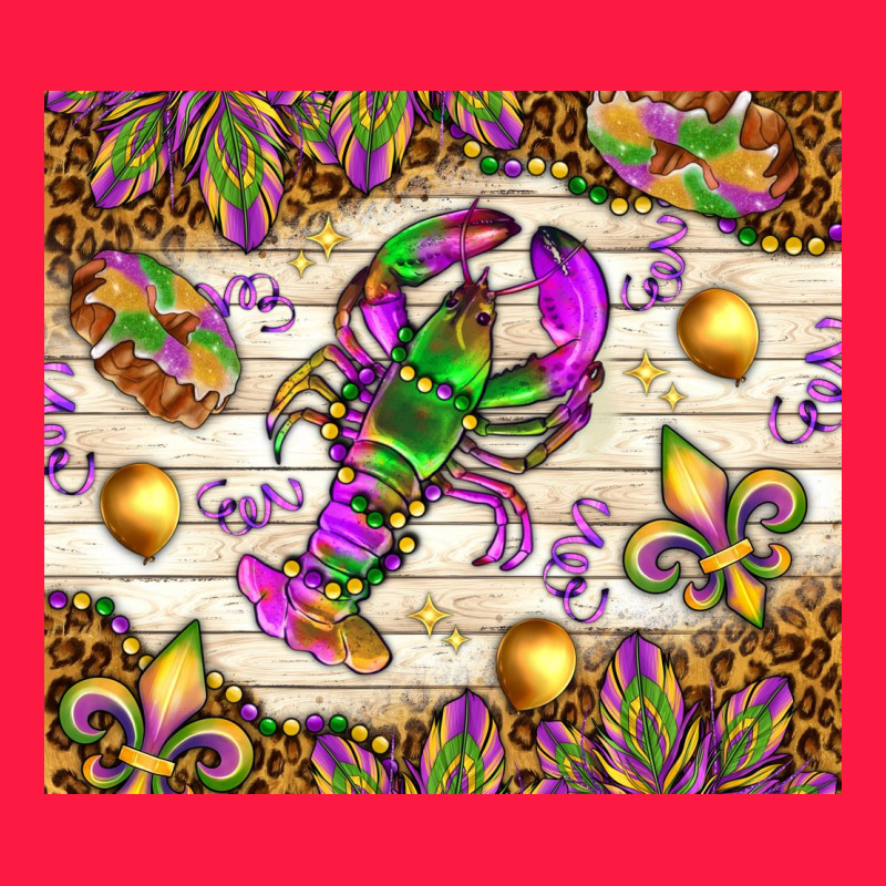 Mardi Gras With Crab Tumbler Zipper Hoodie by HowdyJamesFarm | Teevron