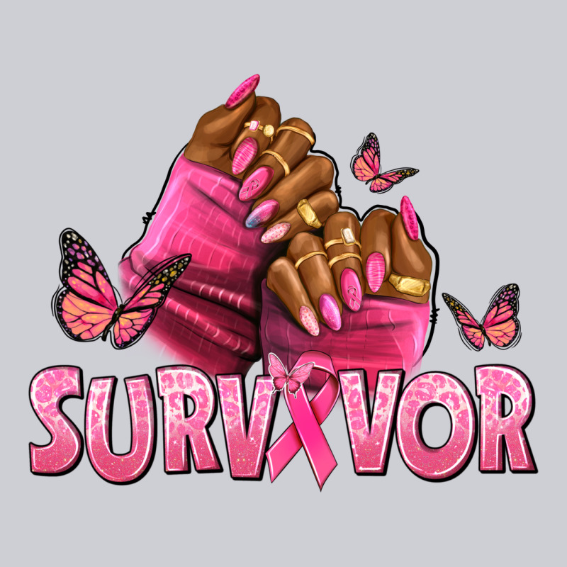 Breast Cancer Survivor Afro Nails Heavyweight Sweatshirt by NancyCooperArtShop | Teevron