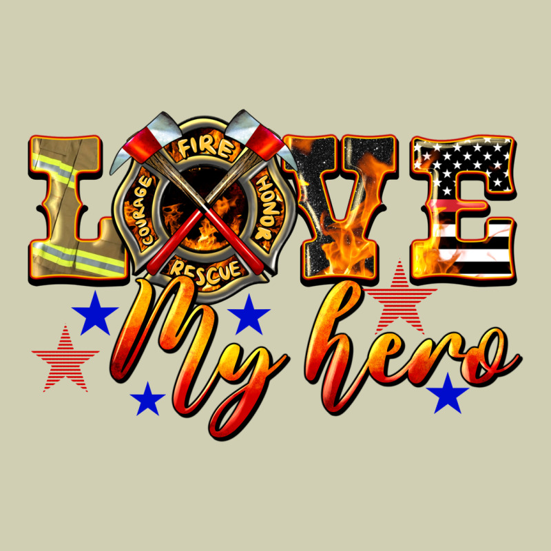 Love My Hero Firefighter Heavy Core Tee by LillyAllenDesigns | Teevron