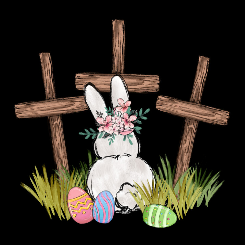 Floral Watercolor Easter Bunny Cross Premium Tee by MaliasSmallBusiness | Teevron