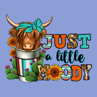 Just A Little Moody Coffee Cup Long Haired Cow Long Sleeve Tee | Teevron