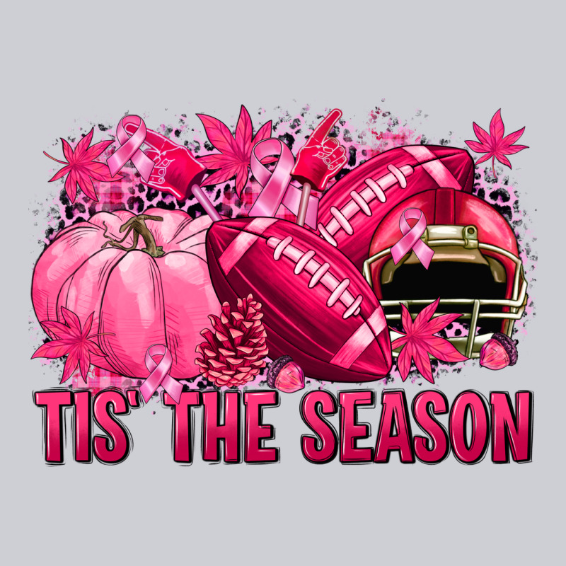 Tis' The Season Football Breast Cancer Heavyweight Sweatshirt by NancyCooperArtShop | Teevron