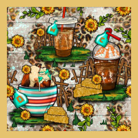 Cow Coffee Cups And Farm With Leopard Seamless Pattern Bbs Premium Sweatshirt | Teevron