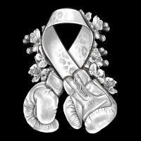 Lung Cancer White Ribbon With Boxing Gloves Heavyweight Sweatshirt | Teevron