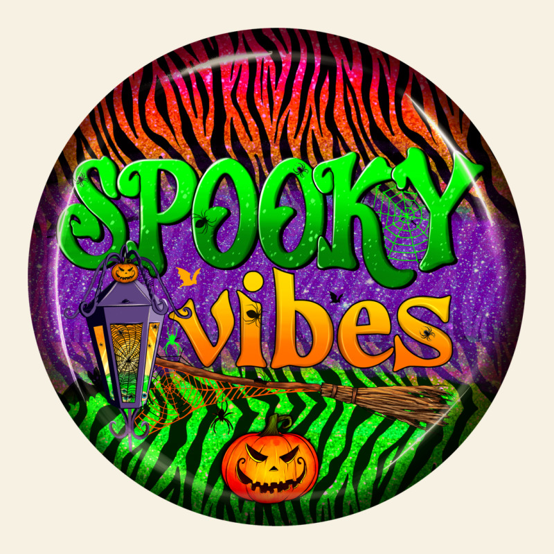 Halloween Round Earrings 2 Vintage Tee by BundleAndBundleShop | Teevron
