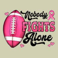Nobody Fights Alone Pink Football Breast Cancer Awareness Heavy Core Tee | Teevron
