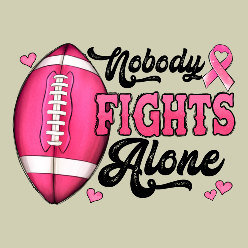 Nobody Fights Alone Pink Football Breast Cancer Awareness Heavy Core Tee by Jasminsmagicworld | Teevron