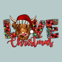 Love Christmas Highland Cow And Turquoise Gemstone Heavy Core Tee | Teevron