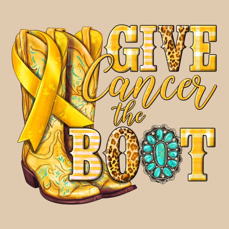 Give Cancer The Boot Childhood Cancer Heavyweight Sweatshirt by NancyCooperArtShop | Teevron