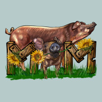 Western Mom With Duroc Pig And Baby Pig Heavy Core Tee | Teevron
