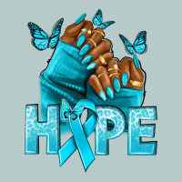 Hope Tealribbonovarian Cancer Nails Heavy Core Tee | Teevron