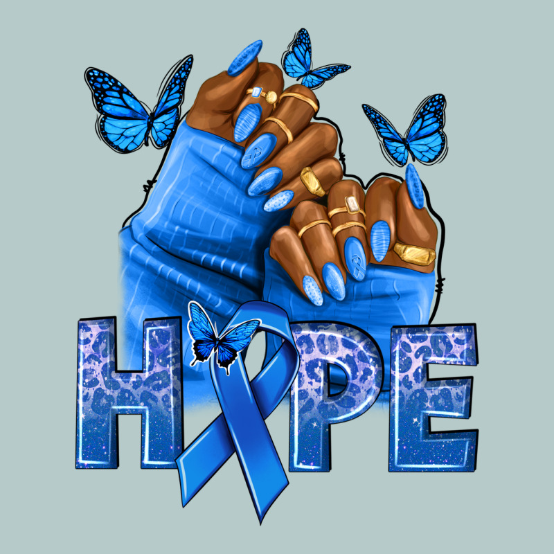 Hope Blueribboncolon Cancer Nails Heavy Core Tee by NancyCooperArtShop | Teevron