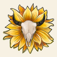 Sunflower Bull Skull Vintage Tee | Teevron