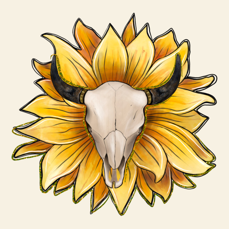 Sunflower Bull Skull Vintage Tee by JahusDesignShop | Teevron
