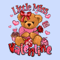 Little Miss Valentine Teddy Bear Urban Heavy Tee | Teevron