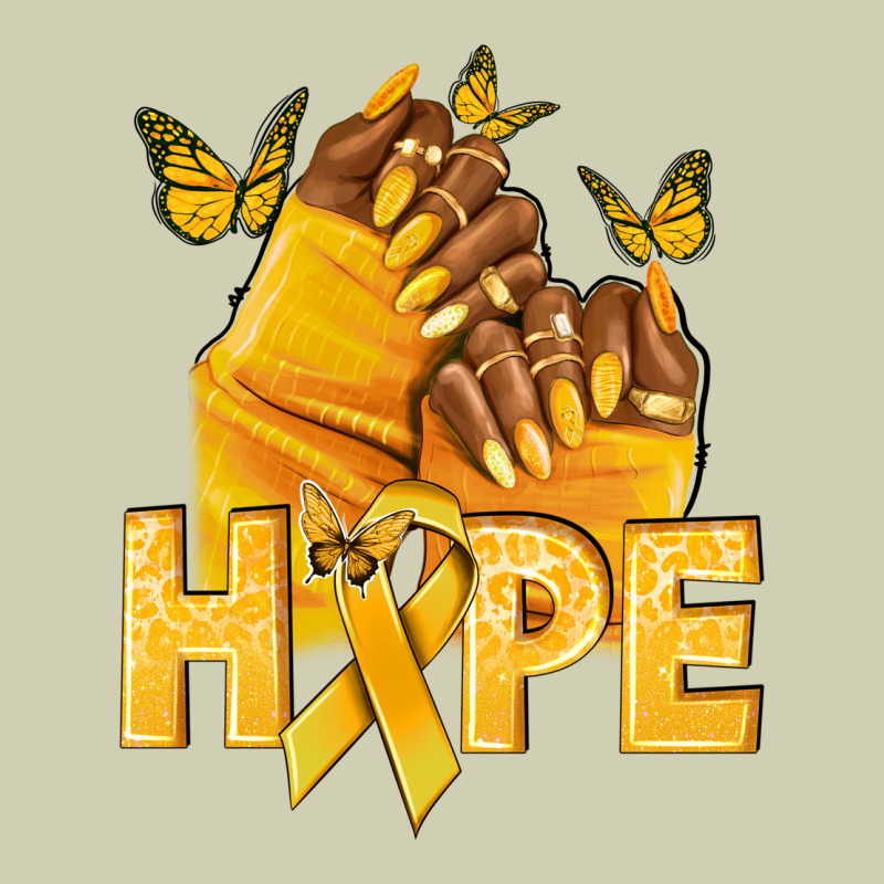 Hope Yellowribbonchildhood Cancer Nails Heavy Core Tee by NancyCooperArtShop | Teevron