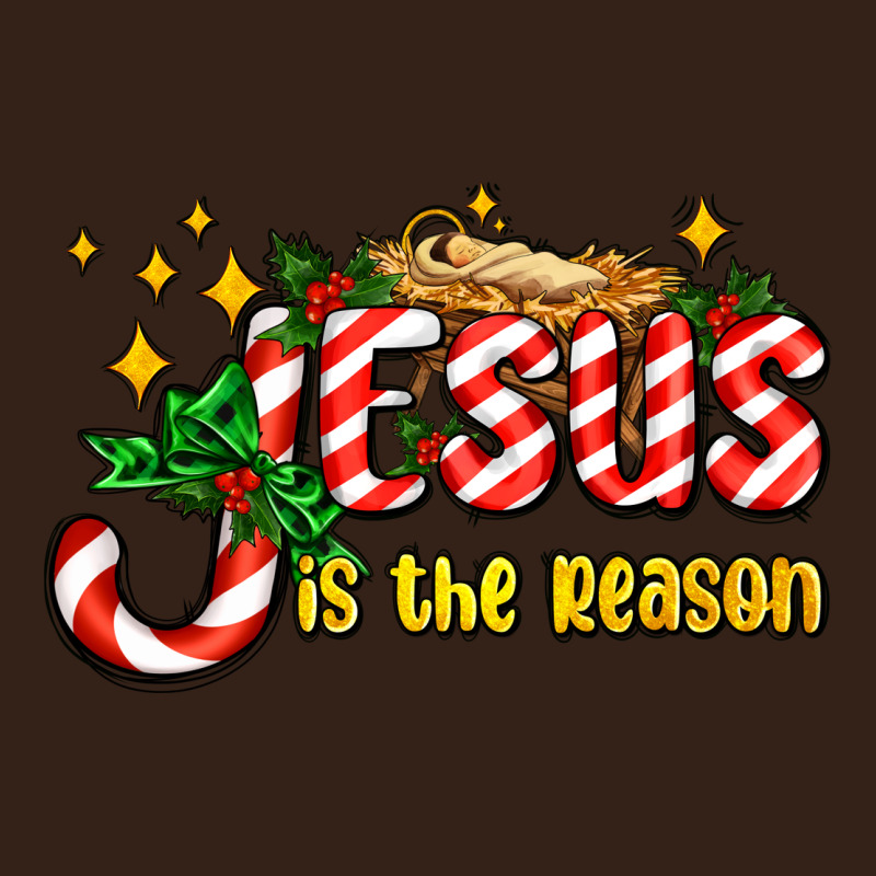 Jesus Is The Reason With Christmas Candy Ado Heavy Core Tee by AdoDesignShop | Teevron