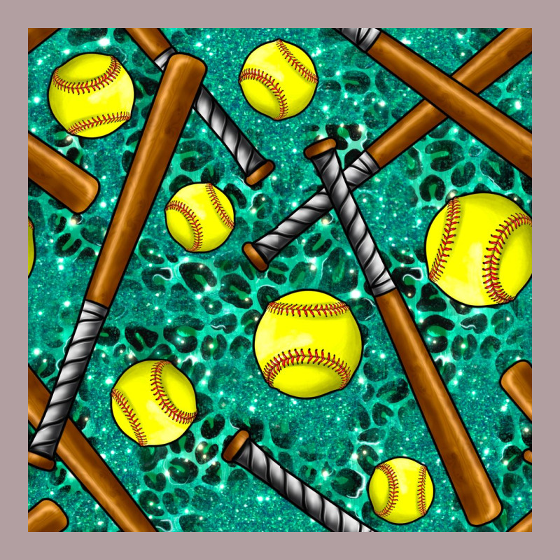 Softball Bat With Leopard And Glitter Seamless Pattern Vintage Hoodie by BundleAndBundleShop | Teevron