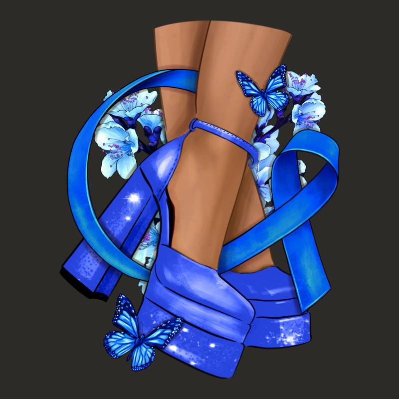 Colon Cancer Heels Heavy Core Tee by NancyCooperArtShop | Teevron