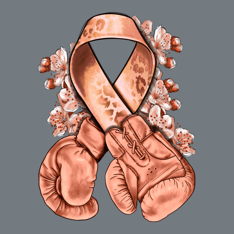 Uterine Cancer Peach Ribbon With Boxing Gloves Heavyweight Sweatshirt by NancyCooperArtShop | Teevron