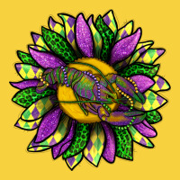 Mardi Gras Sunflower With Crawfish Premium Sweatshirt | Teevron