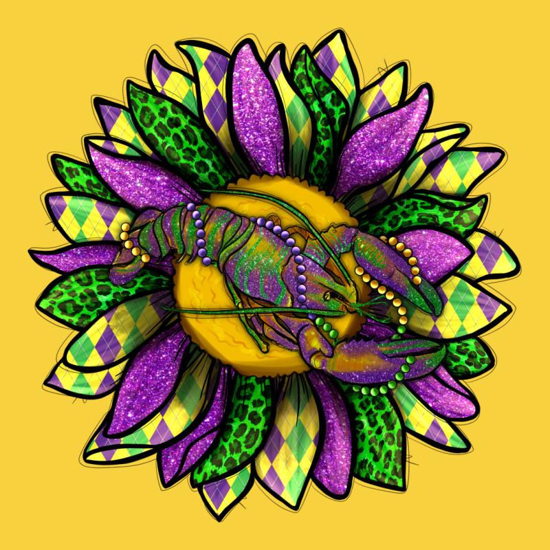 Mardi Gras Sunflower With Crawfish Premium Sweatshirt by BundleAndBundleShop | Teevron