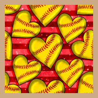 Softball Hearts Seamless Pattern Vintage Hoodie | Teevron