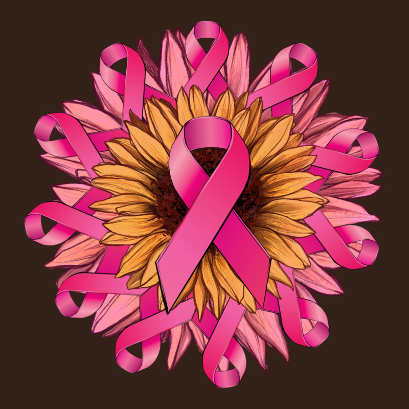Cancer Ribbon Sunflower Heavy Core Tee by NancyCooperArtShop | Teevron