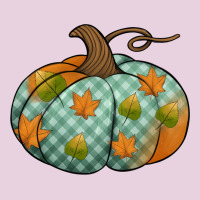 Blue Plaid Autumn Pumpkin Ladies Tee | Teevron