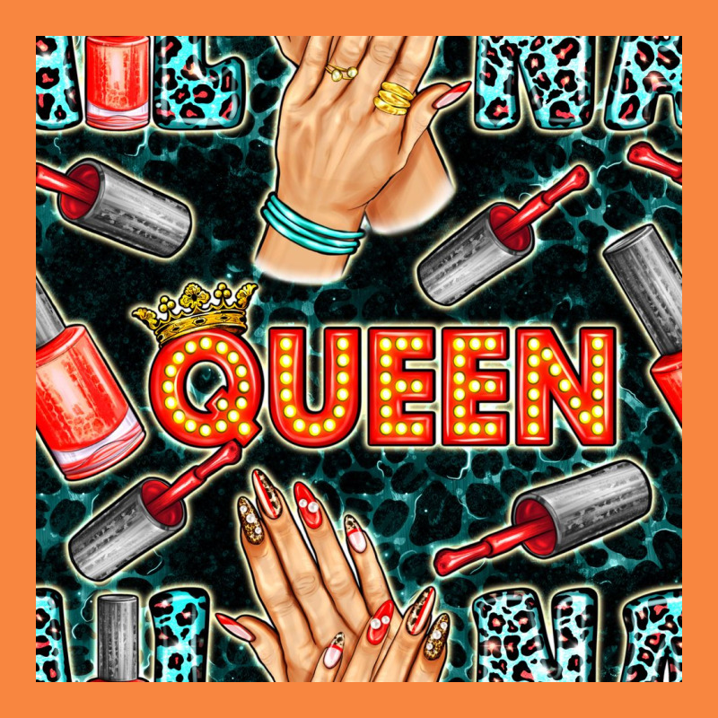 Nail Queen Hand And Polish With Lights And Leopard Seamless Pattern Bb Premium Sweatshirt by BundleAndBundleShop | Teevron