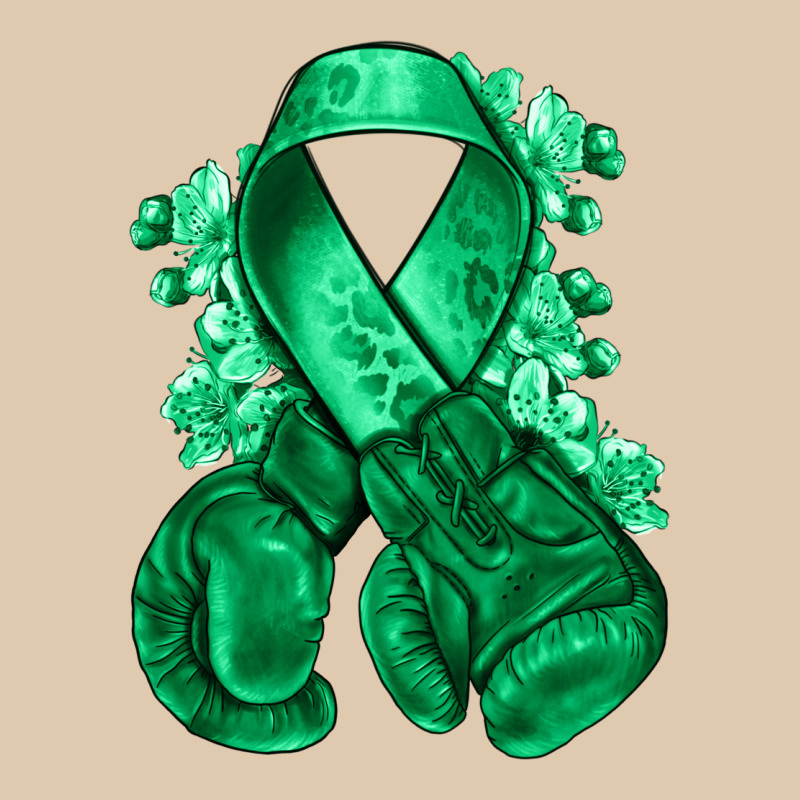Emerald Green Ribbon Liver Cancer Boxing Gloves Heavyweight Sweatshirt by NancyCooperArtShop | Teevron