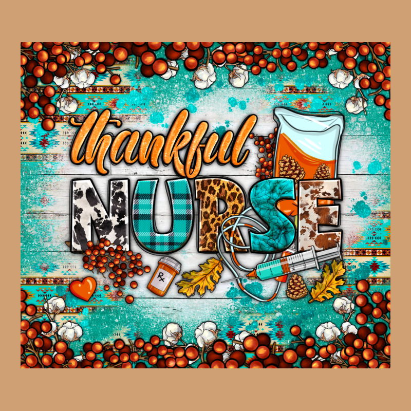 Thankful Nurse Fall Tumbler Vintage Tee by BundleAndBundleShop | Teevron