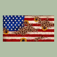 American Flag Leopard Sunflower Urban Heavy Tee | Teevron
