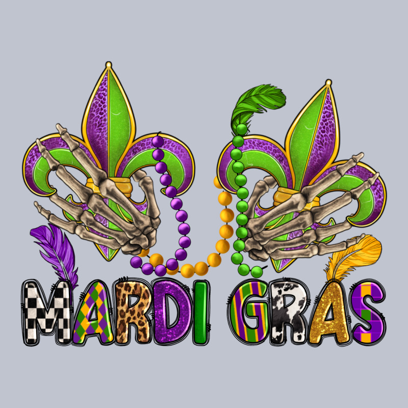 Mardi Gras Skeleton Hands  Fleur De Lis Premium Hoodie by OliviaCreatesArt | Teevron