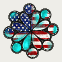 American Flag Turquoise Gemstone 4th Of July Zipper Hoodie | Teevron