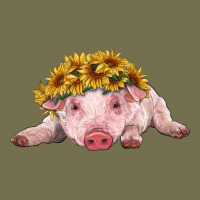 Baby Pig With Sunflower Headband Vintage Hoodie | Teevron