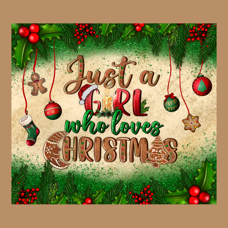 Just A Girl Who Loves Christmas Tumbler Vintage Hoodie by BundleAndBundleShop | Teevron