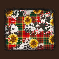 Cowhide Sunflowers Candy Canes Heavy Core Tee | Teevron