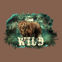Stay Wild Night Grizzly Bear Zipper Hoodie | Teevron