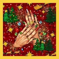 Christmas Nails And Trees With Leopard And Plaid Seamless Pattern Bbs Premium Sweatshirt | Teevron
