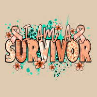 I Am A Survivor Peach Ribbon Heavyweight Sweatshirt | Teevron