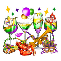 mardi gras wine glasses olivia | Teevron