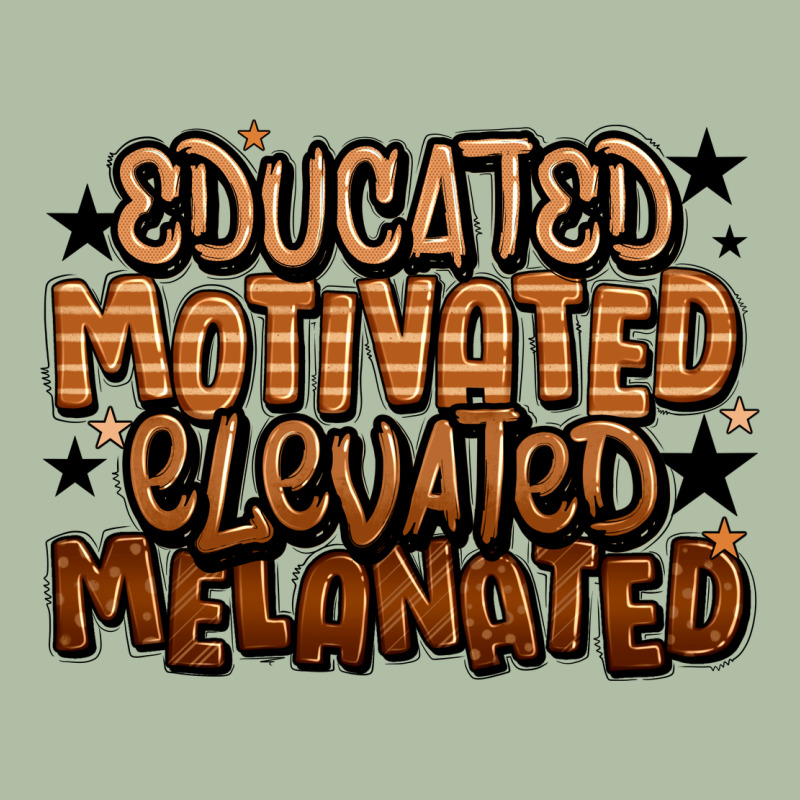 Educated Motivated Elevated Melanated Urban Heavy Tee by LillyAllenDesigns | Teevron