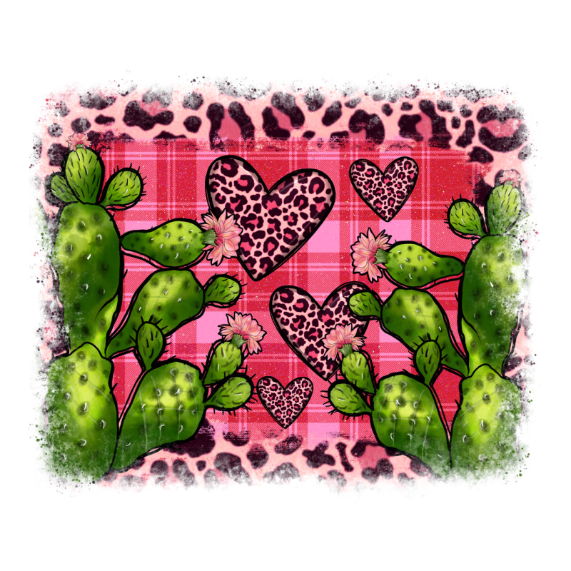 Valentine's Day Cactus Background Premium Tee by JahusDesignShop | Teevron
