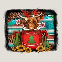 Hot Coco Christmas Highland Cow With Background Heavy Core Tee | Teevron