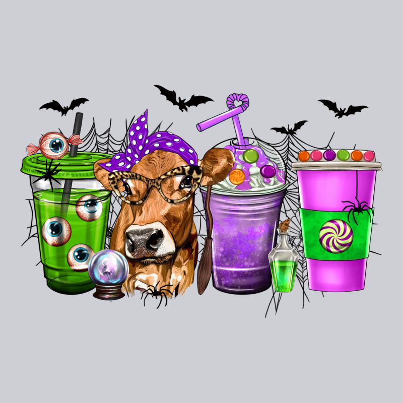 Coffee Cups With Cow And Halloween Heavyweight Sweatshirt by texasbilliewilder | Teevron