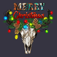 Merry Christmas Bull Skull Vintage Hoodie | Teevron