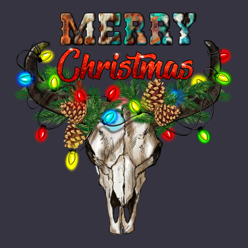 Merry Christmas Bull Skull Vintage Hoodie by RanaPortraitStore | Teevron