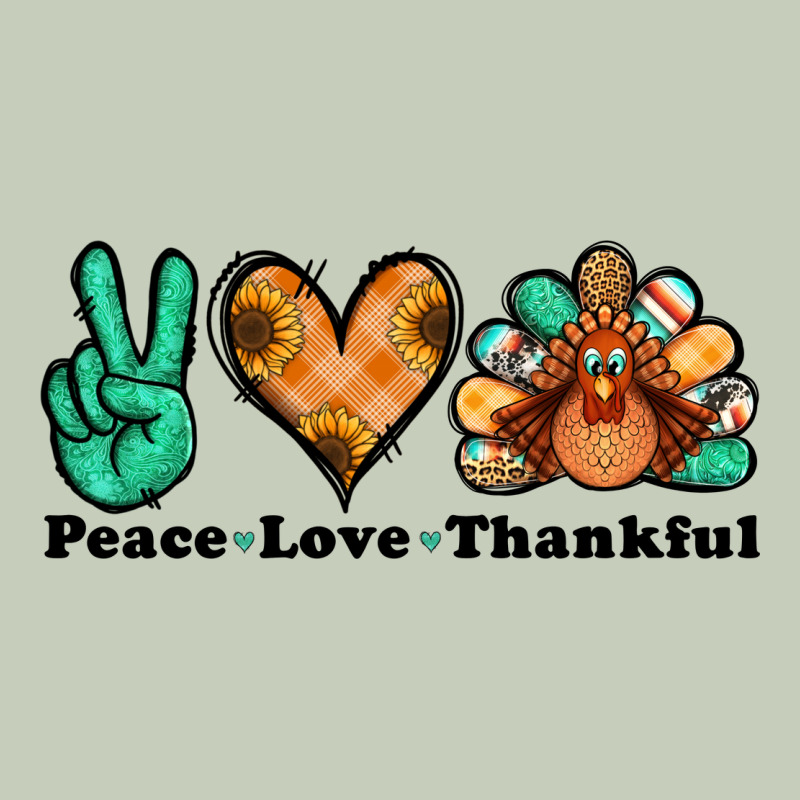 Peace Love Thankful Turkey Ladies Tee by Jasminsmagicworld | Teevron